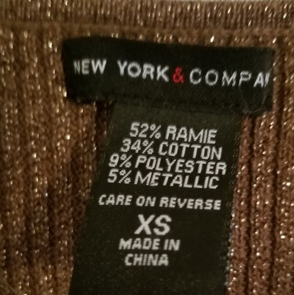 NY & Co. Brown sweater embellished xs - Picture 5 of 5